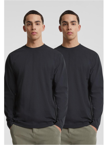 Men's long-sleeved T-shirt 2-Pack black+black