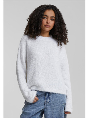 Women's sweater Feather Mock Neck white