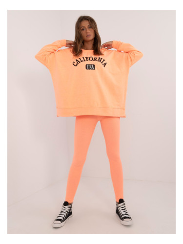 Orange tracksuit with leggings