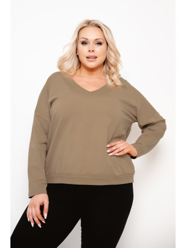 Karina women's long-sleeved sweatshirt - camel