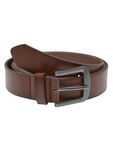 Belt made of lightweight synthetic leather in brown/silver colour