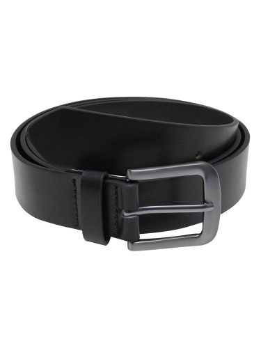 Belt made of lightweight synthetic leather in black/silver colour