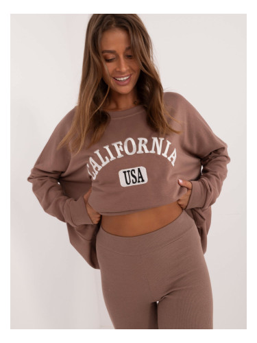 Brown tracksuit with leggings