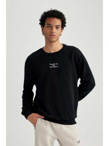 DEFACTO Regular Fit Crew Neck Printed Sweatshirt