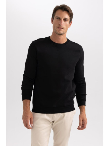 DEFACTO Regular Fit Crew Neck Basic Cotton Sweatshirt