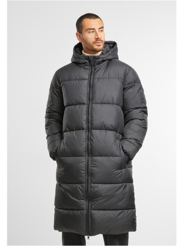 Men's long quilted coat black