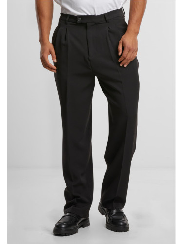 Men's Double Pleated Pants - Black