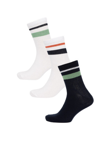 DEFACTO Men's Comfortable Elastic 3-Pack Cotton Ankle Socks