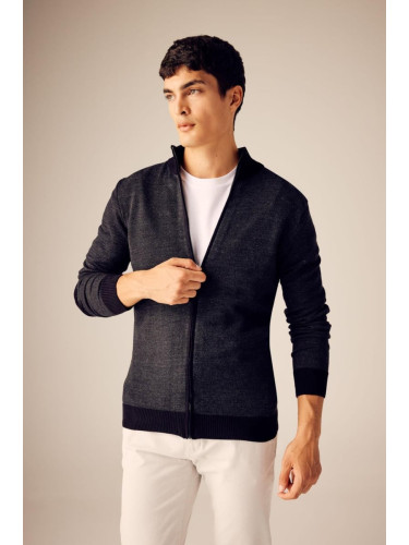 DEFACTO Standard Fit Half Turtleneck Knitwear Cardigan