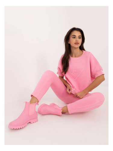 Pink insulated tracksuit with trousers