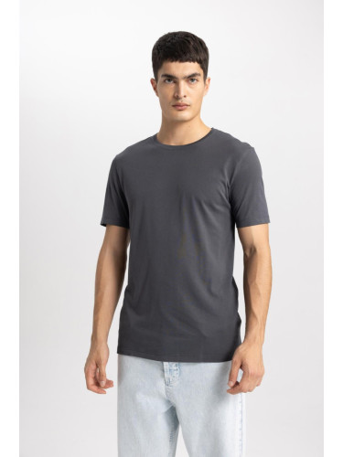 DEFACTO Slim Fit Crew Neck Short Sleeve Basic T-Shirt