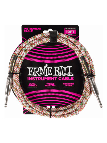 Ernie Ball Braided Instrument Cable Straight/Straight 3 m Директен - Директен Инструментален кабел