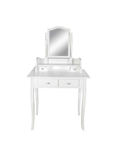 ВАНЕСА 2 ТОАЛЕТКА С 4 ЧЕКМЕДЖЕТА И ОГЛЕДАЛО 80/40/142 СМ БЯЛ ЦВЯТ