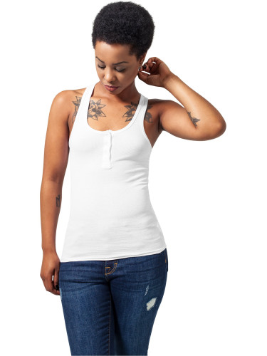 Women's tank top with buttons white