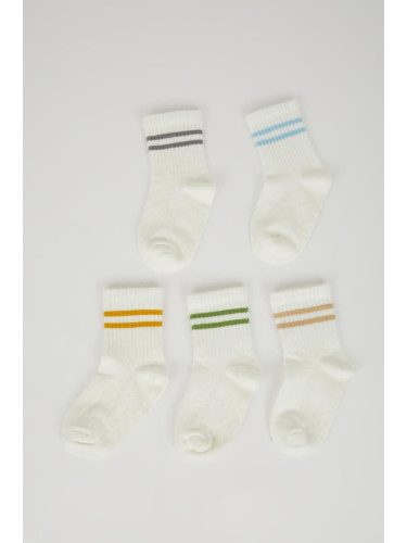 DEFACTO Baby Boy Seamless 5-Pack Cotton Long Socks