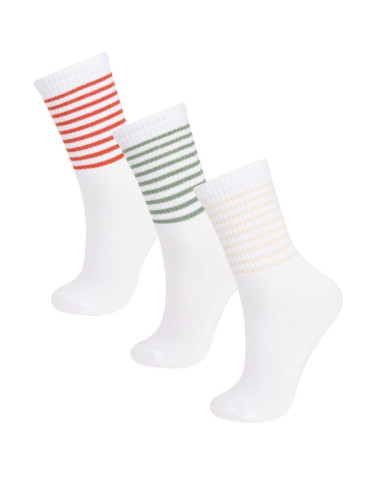 DEFACTO Women's 3 Piece Cotton Long Socks