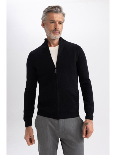 DEFACTO Slim Fit High Neck Cardigan