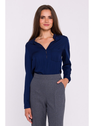 Stylove Woman's Blouse S375 Navy Blue