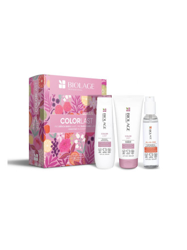 Biolage Color Last Подаръчен комплект шампоан Color Last 250 ml + балсам Color Last 200 ml + масло за коса All-In-One Multi-Benefit Oil 125 ml