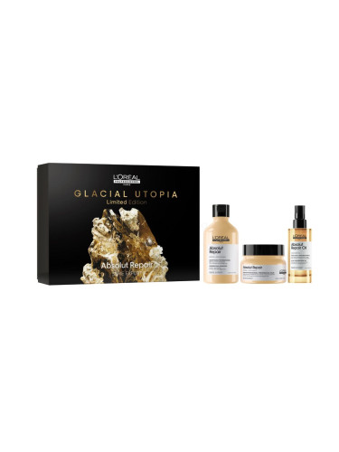 L'Oréal Professionnel Absolut Repair Glacial Utopia Limited Edition Подаръчен комплект Шампоан Absolut Repair 300 ml + маска за коса Absolut Repair 250 ml + масло за коса Absolut Repair Oil 90 ml