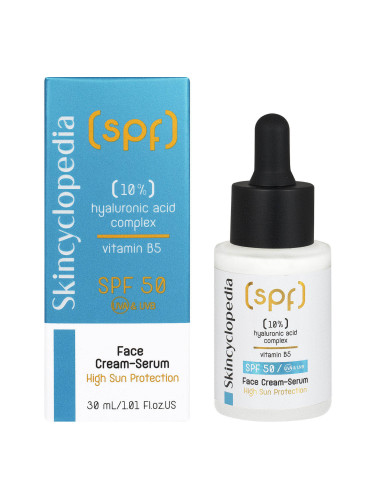 SКINCYCLOPEDIA Spf 50 Cream-Serum Hyaluron Слънцезащитен продукт дамски 30ml