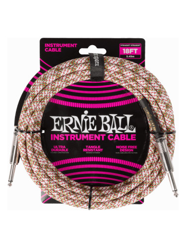 Ernie Ball Braided Instrument Cable Straight/Straight 5,5 m Директен - Директен Инструментален кабел