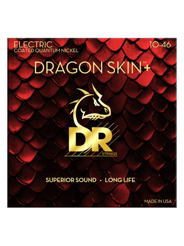 DR Strings Dragon Skin+ Coated Medium 10-46 Струни за електрическа китара