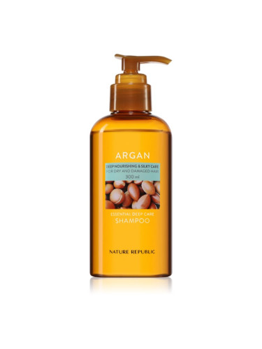 NATURE REPUBLIC Argan Essential Deep Care Shampoo дълбоко регенериращ шампоан за увредена коса 300 мл.