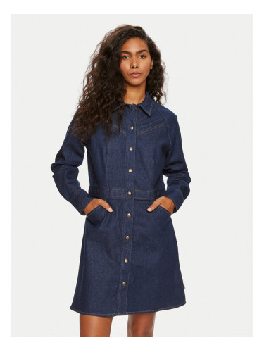 Wrangler Дънкова рокля 112356504 Тъмносин Slim Fit