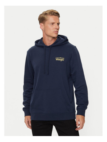Wrangler Суитшърт 112357369 Тъмносин Regular Fit