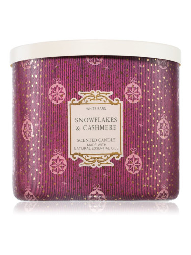 Bath & Body Works Snowflakes & Cashmere ароматна свещ 411 гр.