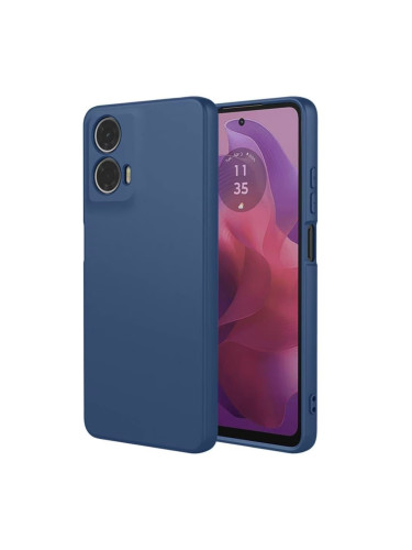 Силиконов кейс iPaky матиран, За Motorola Moto G85, Тъмносин