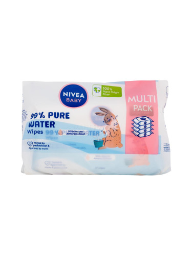 Nivea Baby 99% Pure Water Wipes Почистващи кърпички за деца 4x57 бр