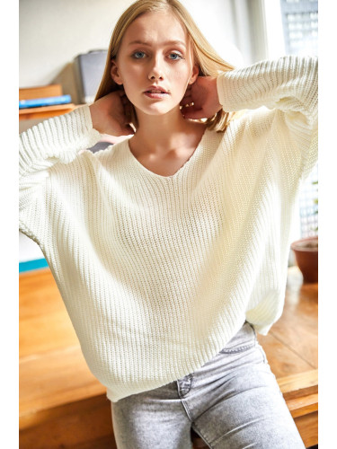 Olalook V-Neck Thessaloniki Knit Oversize Knitwear Sweater