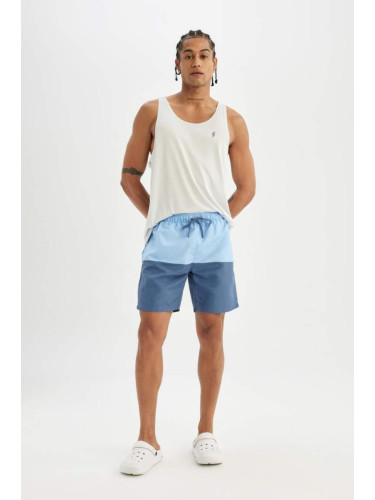 DEFACTO Regular Fit Color Blocked Mesh Lined Above Knee Swim Shorts