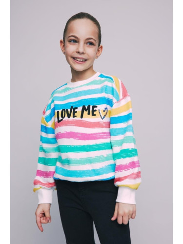 DEFACTO Girl's Printed Sweatshirt