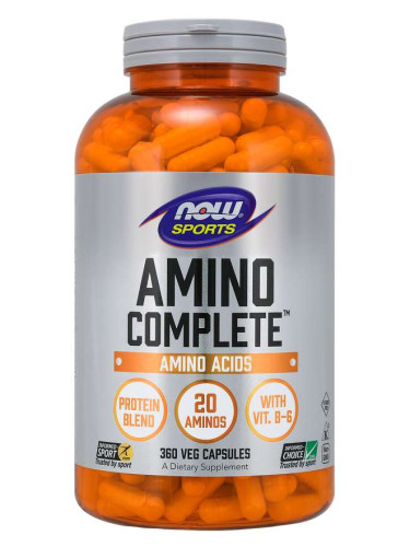 NOW Sports - КОМПЛЕКСНИ АМИНОКИСЕЛИНИ Amino Complete 850 мг - 360 Капсули