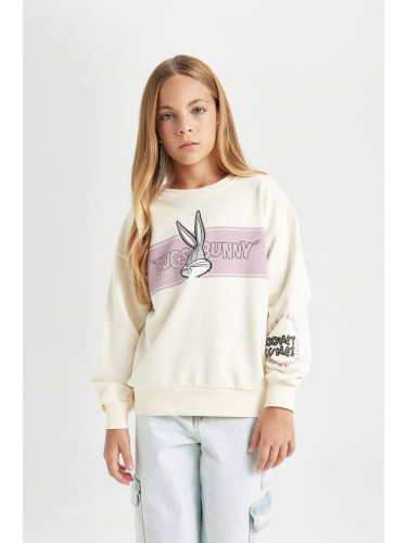 DEFACTO DFC - Girls Looney Tunes Relax Fit Crew Neck Sweatshirt