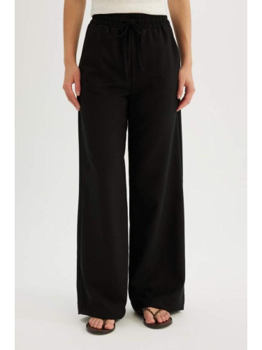 Y6981AZ/BK81 Defacto Women's Canvas Pants BLACK