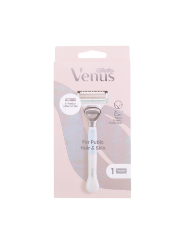 Gillette Venus Satin Care For Pubic Hair & Skin Самобръсначка за жени 1 бр увредена кутия