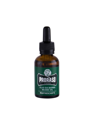 PRORASO Eucalyptus Beard Oil Олио за брада за мъже 30 ml увредена кутия