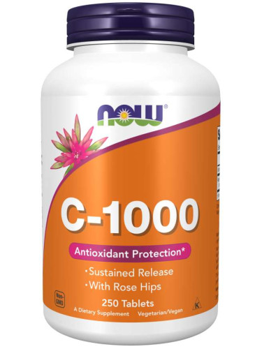 NOW - Витамин C-1000 - Постепенно освобождаване - 250 таблетки