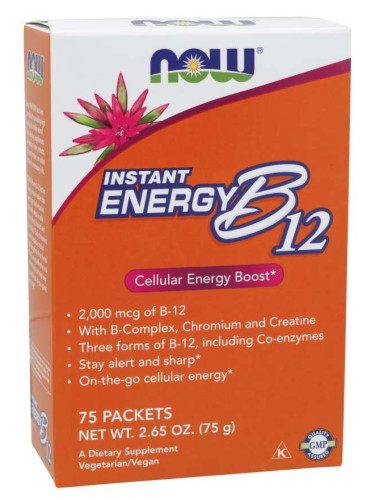 NOW - Витамин B-12 Instant Energy - 75 Пакета