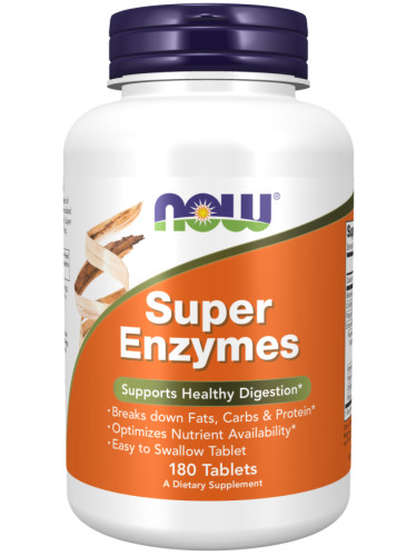 NOW - Super Enzymes - 180 Tаблетки