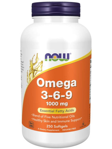 NOW - Omega 3-6-9 1000 МГ - 250 Дражета