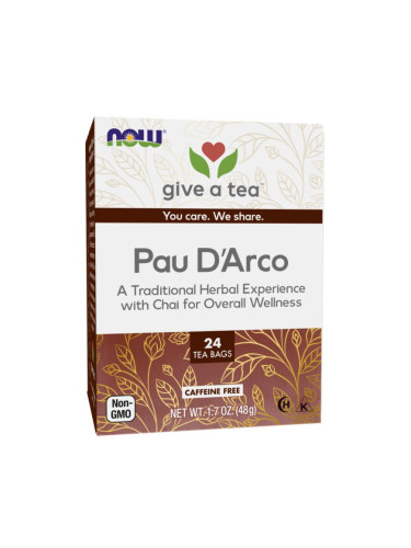 NOW - Pau D Arco Чай - 24 Пакетчета