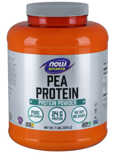 NOW - Pea Protein Неовкусен - 3178 г