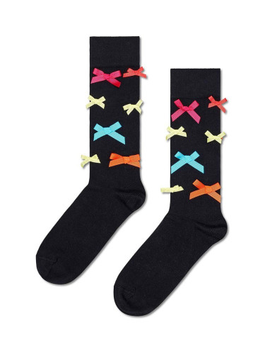 Чорапи Happy Socks Bowmania в черно P001881