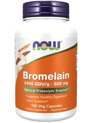 NOW - Bromelain 500 МГ - 120 Капсули