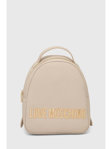 Раница Love Moschino в бежово малък размер с апликация JC4197PP1LKD0000